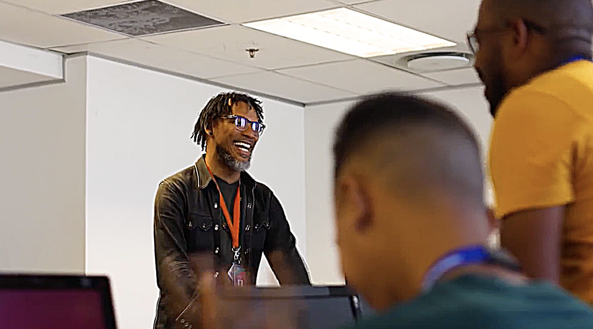 TP in Africa employees during team meeting