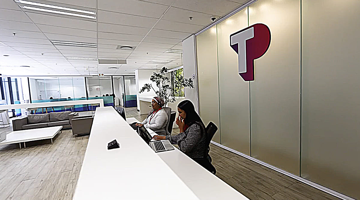 TP in Africa employees at the reception desk