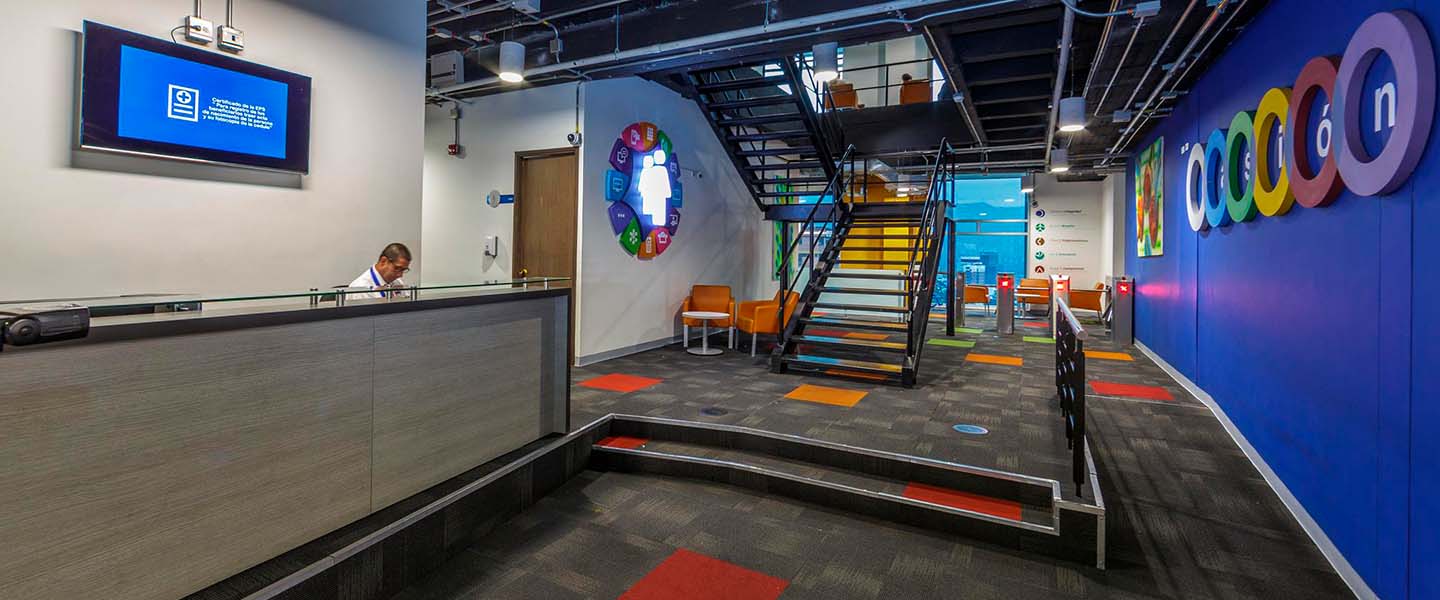 Inspiring workspace at TP in Colombia