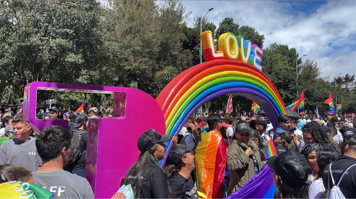 TP logo and TP employees on LGBTQ+ community parade