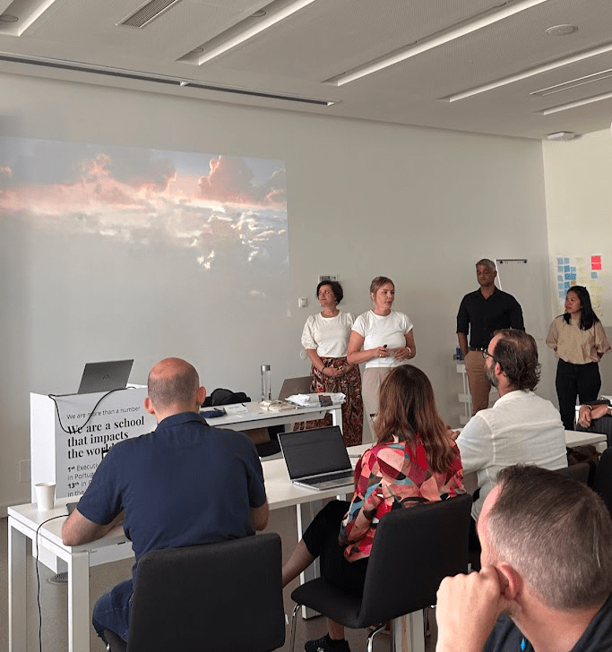 TP employees during a presentation